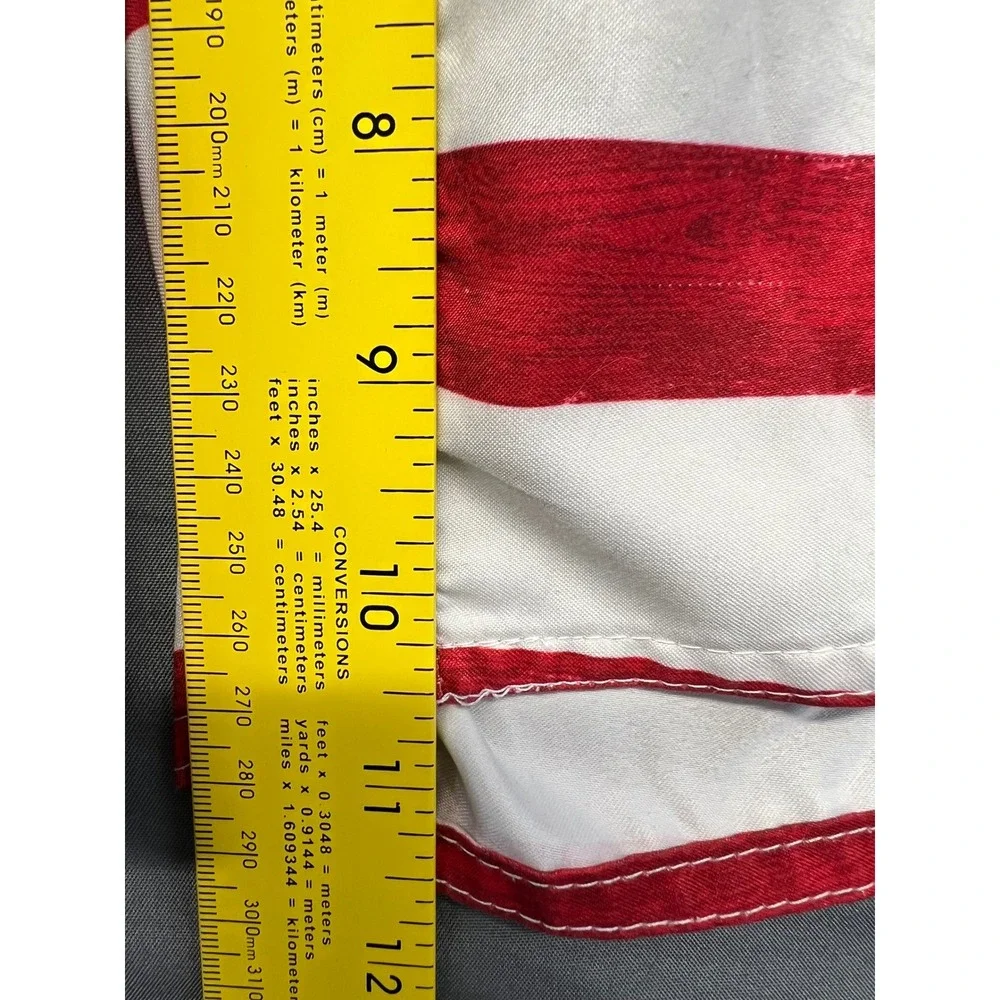 Hang Ten Board Shorts Mens Large Red White Blue Good American Flag Swim Trunks